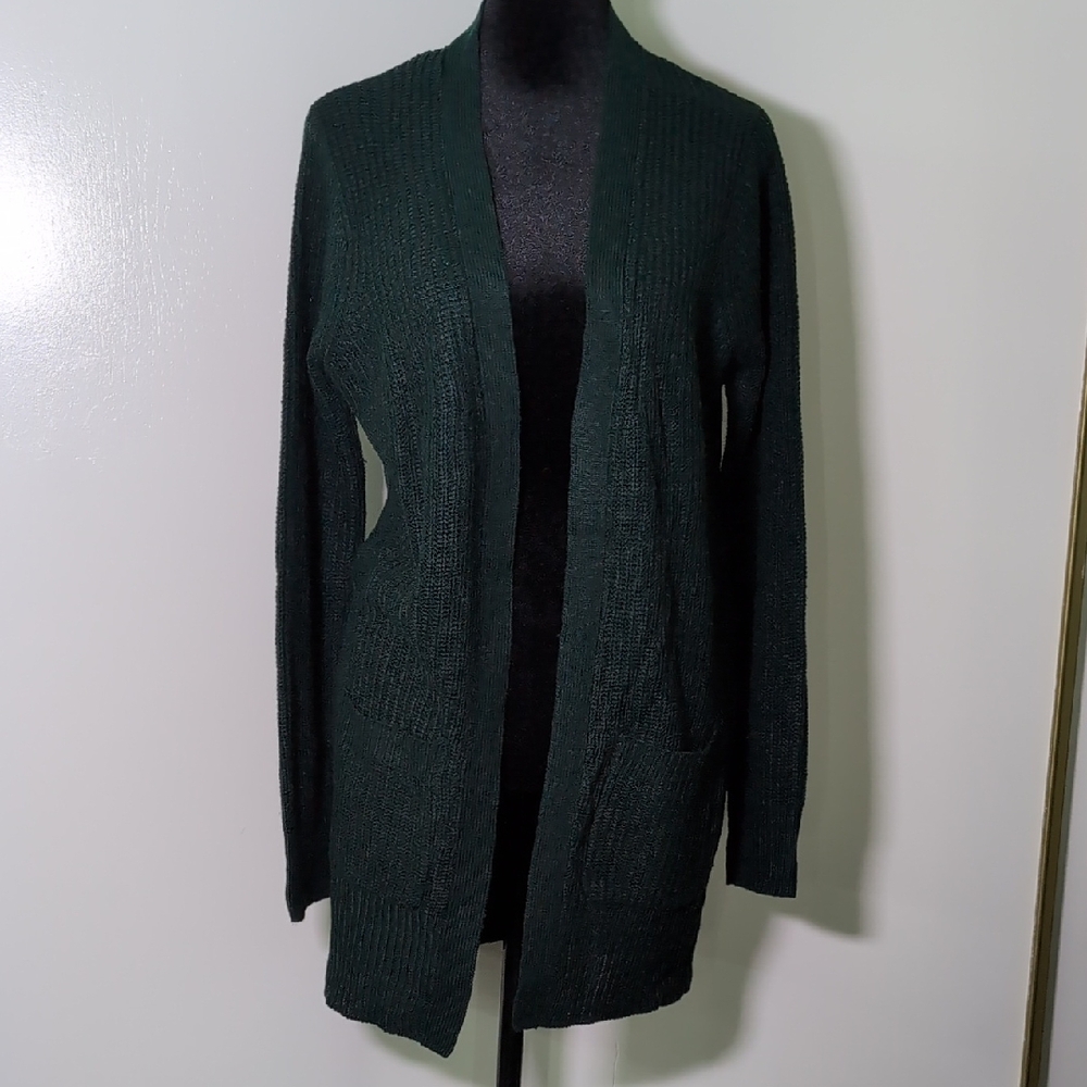 Ambiance Deep Green Cardigan Sweater